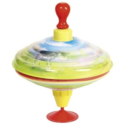 Pião de Metal com Pega em Madeira Goki - Menino na Quinta