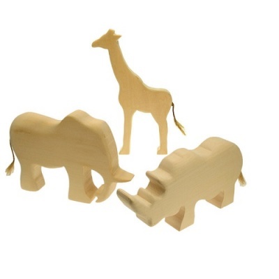 Bloco para Talhar em Madeira - Animais da Selvagens Grande