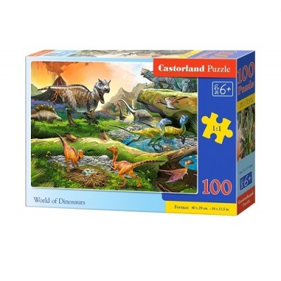Puzzle 100 peças - Mundo dos Dinossauros