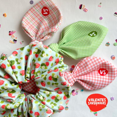 Scrunchie Laço Morangos