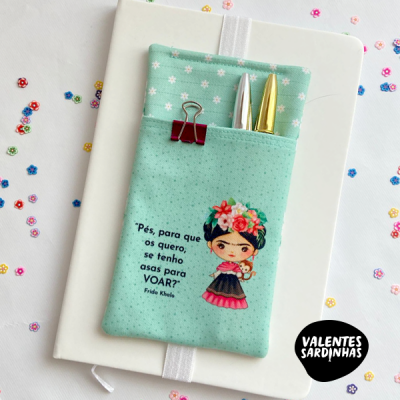 Porta Canetas para Cadernos, Blocos e Agendas - Frida Khalo