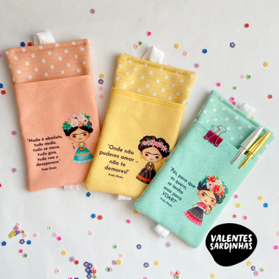 Porta Canetas para Cadernos, Blocos e Agendas - Frida Khalo