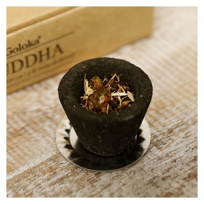 Buddha - Copos de Incenso Sambrani Goloka
