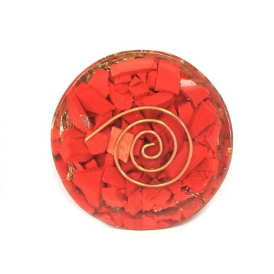 Cone Orgonite Espiral com Gemas dos 7 Chakras