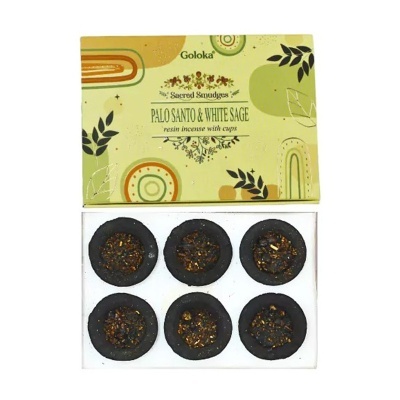 Pau Santo & Sálvia Branca - Copos de Incenso Sambrani Goloka Pau Santo & Sálvia Branca - Copos de Incenso Sambrani Goloka