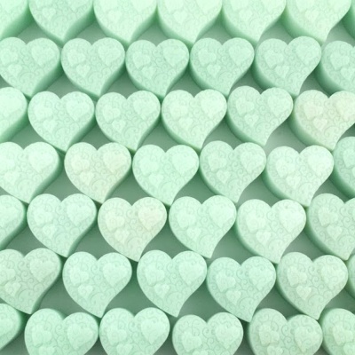 Coração com relevos em Sabonete