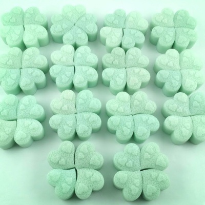 Coração com relevos em Sabonete