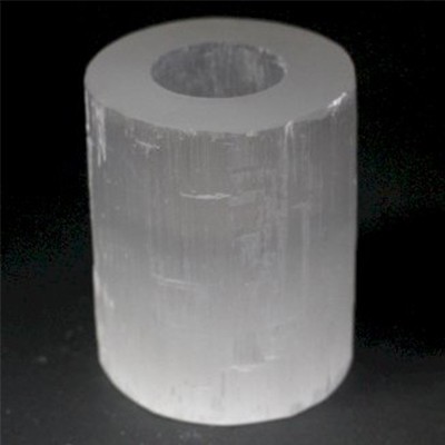 Castiçal de Selenite Cilindro