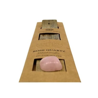 Incensário Artesanal com Quartzo Rosa