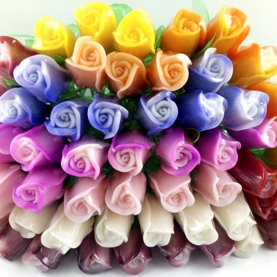 Botão de Rosa 3D em Sabonete