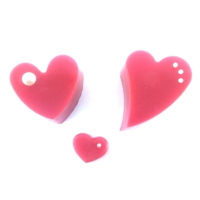 Coração curvado em sabonete