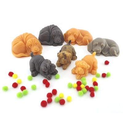 Cão/Osso/casota em sabonete