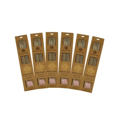 Incensário Artesanal com Quartzo Rosa