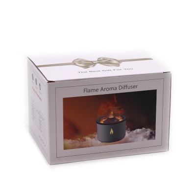 Caixa branca com difusor de aroma Flame Aroma Diffuser