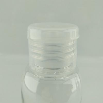 Tampa translúcida de garrafa de plástico transparente