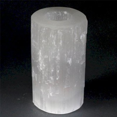Castiçal de Selenite Cilindro