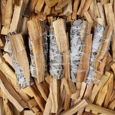 Tocha de Sálvia Branca & Palo Santo