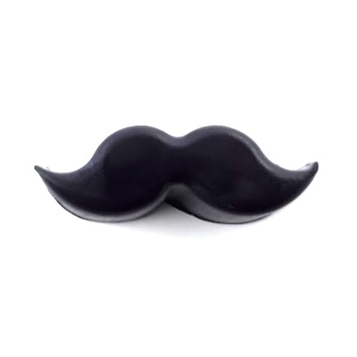 Imã ou suporte decorativo em forma de bigode preto