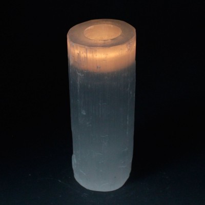 Castiçal de Selenite Cilindro