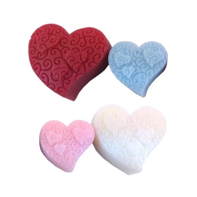 Coração com relevos em Sabonete