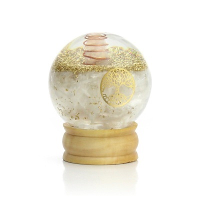 Esfera de Orgonite Árvore da Vida e Selenita