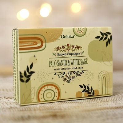 Pau Santo & Sálvia Branca - Copos de Incenso Sambrani Goloka