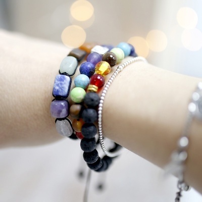 Pulseira de Lava 7 Chakras