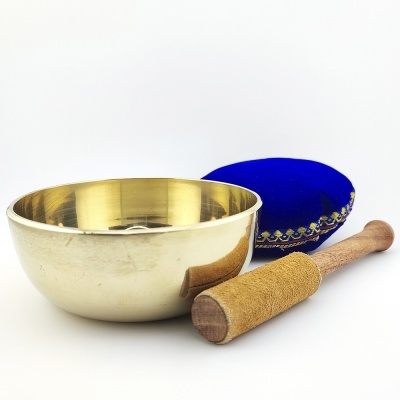 Taça Tibetana Lisa Dourada