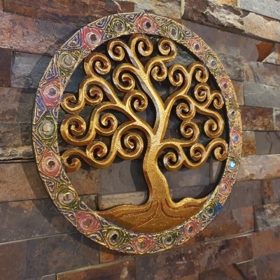 Árvore da Vida em Madeira 30cm