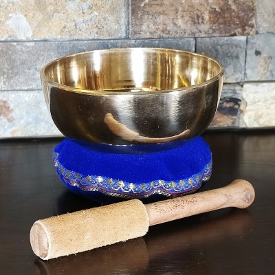 Taça Tibetana Lisa Dourada