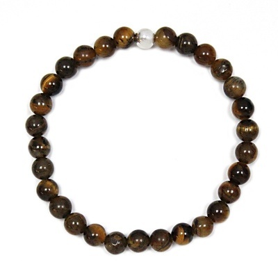 Pulseira de Olho de Tigre Com Pérola de Prata Pulseira de Olho de Tigre Com Pérola de Prata