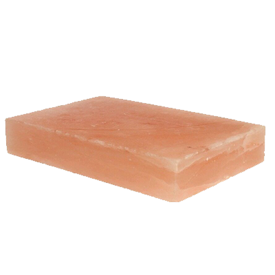 Bloco retangular de sal do Himalaia cor rosa alaranjada