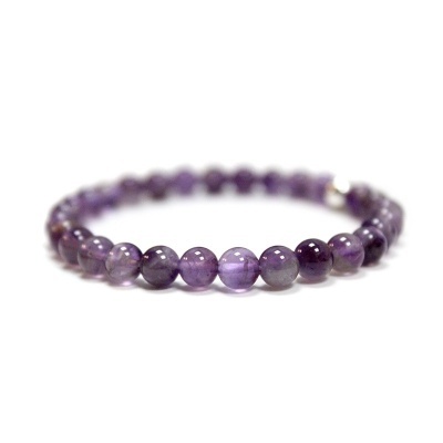 Pulseira de Ametista Com Pérola de Prata