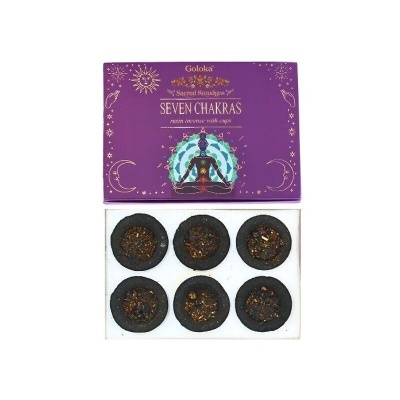 Sete Chakras - Copos de Incenso Sambrani Goloka