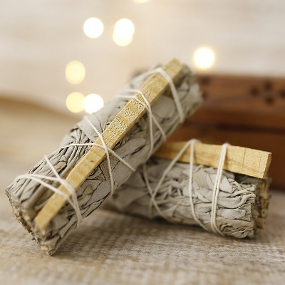 Tocha de Sálvia Branca & Palo Santo