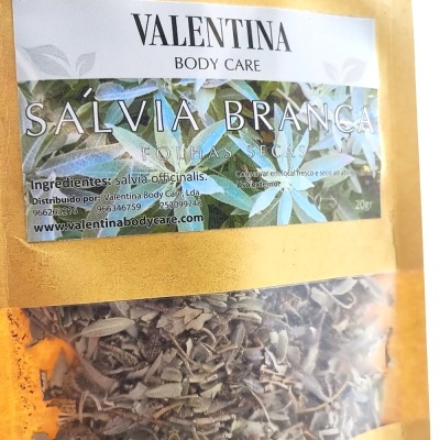 Folhas Secas de Sálvia Branca Folhas Secas de Sálvia Branca