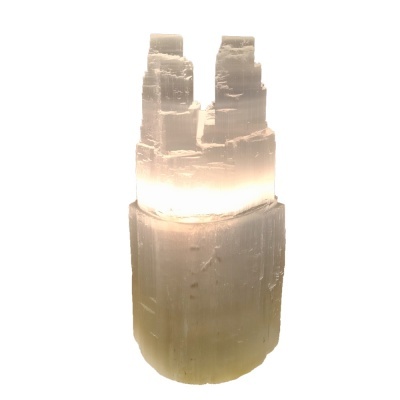Candeeiro de Selenite Dupla Torre Candeeiro de Selenite Dupla Torre