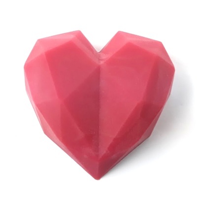 Coração diamante em sabonete
