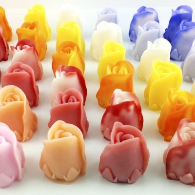 Botão de Rosa 3D em Sabonete