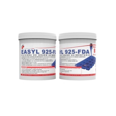 Dois recipientes brancos com rótulos de silicone de grau alimentário EasyL 925-FDA