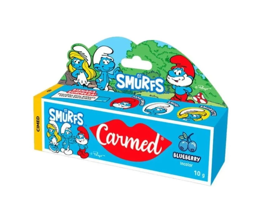 Carmed Hidratante Labial  Smurfs Blueberry 10g ✅PRONTA ENTREGA