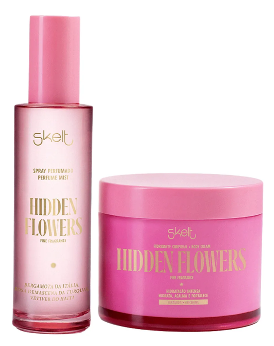 Kit Skelt Hidden Flowers Hidratante e Perfume Corporal