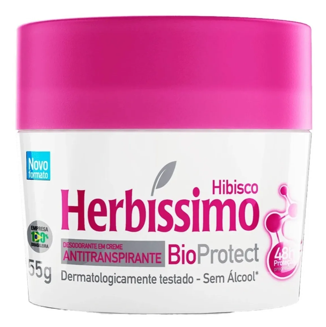 Creme Desodorante 48h Herbissimo Bioprotect Hibisco 55g