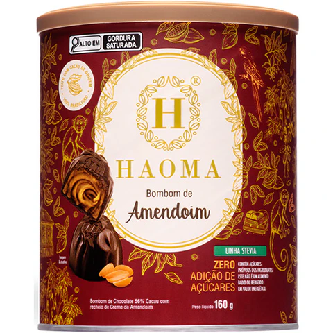 Haoma Bombom Amendoim | Linha Stevia