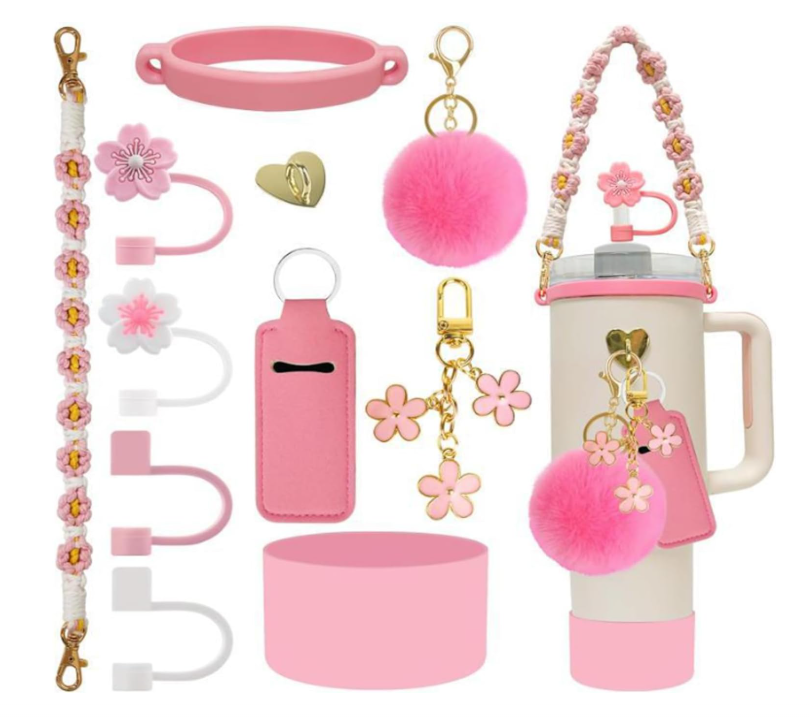 Kit&#x20;de&#x20;Acess&#x00F3;rios&#x20;para&#x20;Canecas&#x20;Stanley&#x20;Rosa,&#x20;Decora&#x00E7;&#x00E3;o&#x20;para&#x20;Copos&#x20;Stanley&#x20;&#x2705;PRONTA&#x20;ENTREGA