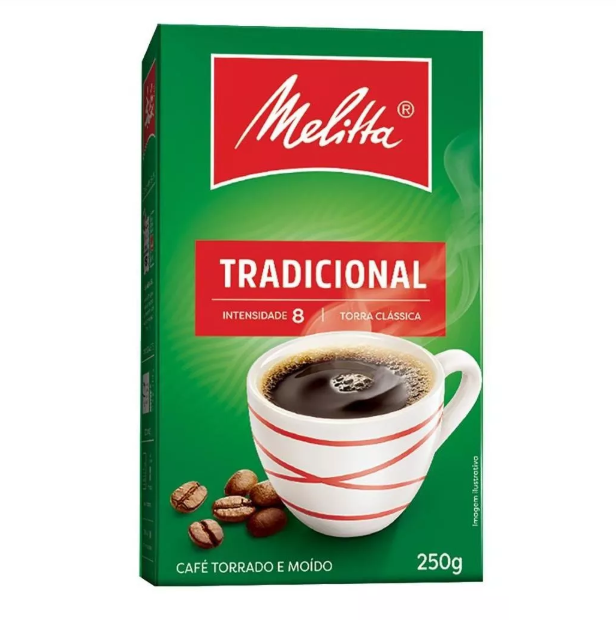 Caf&#x00E9;&#x20;Torrado&#x20;E&#x20;Mo&#x00ED;do&#x20;Tradicional&#x20;Melitta&#x20;Caixa&#x20;250g