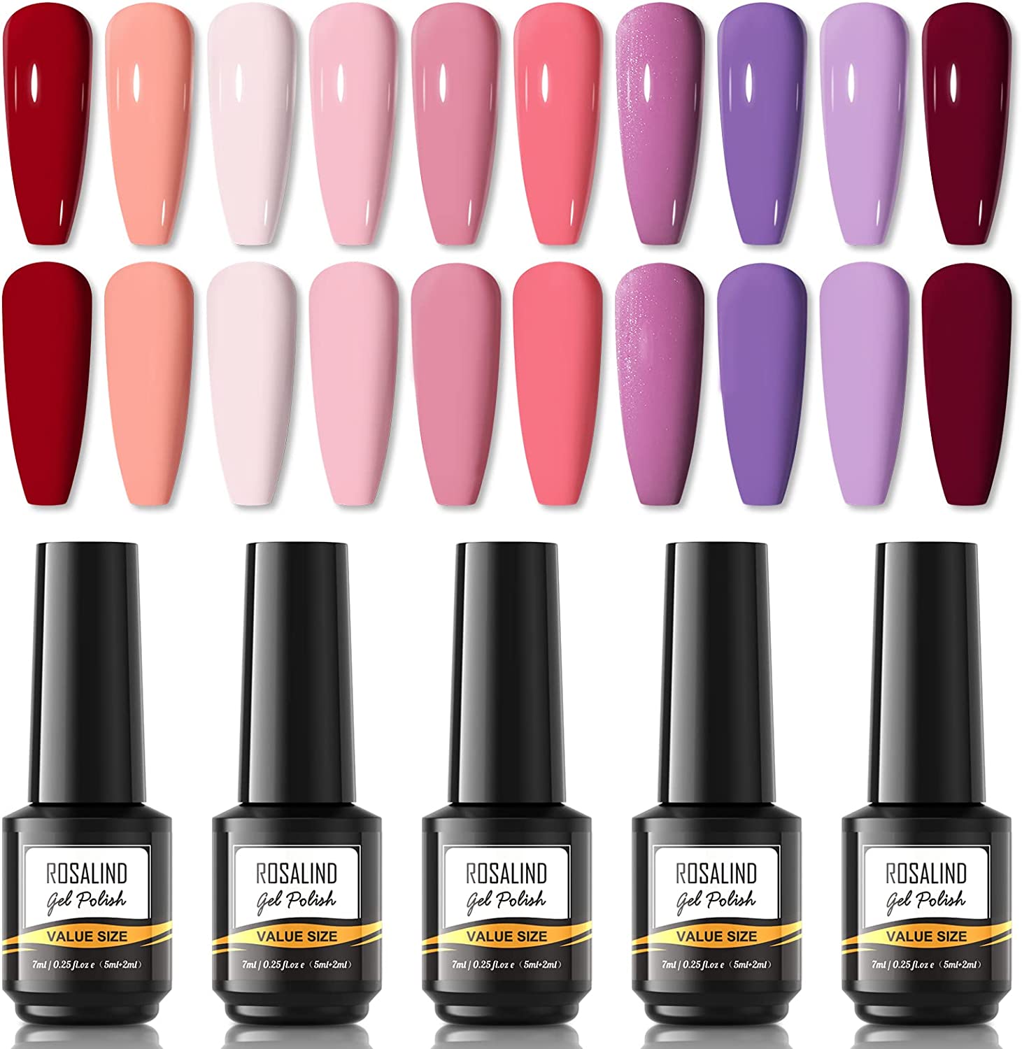 kit&#x20;Vernizes&#x20;em&#x20;Gel&#x20;Manicure&#x20;Pedicure&#x20;10&#x20;Cores&#x20;Rosa&#x20;Roxo&#x20;Nude