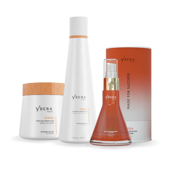 Shampoo + Máscara Mirracura + Óleo de Mirra 60ml - Ybera Paris