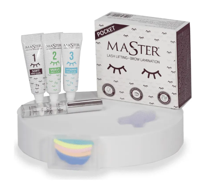 Kit Lifting de Pestanas Master Pocket 7g para Lash Lifting e Brow Lamination
