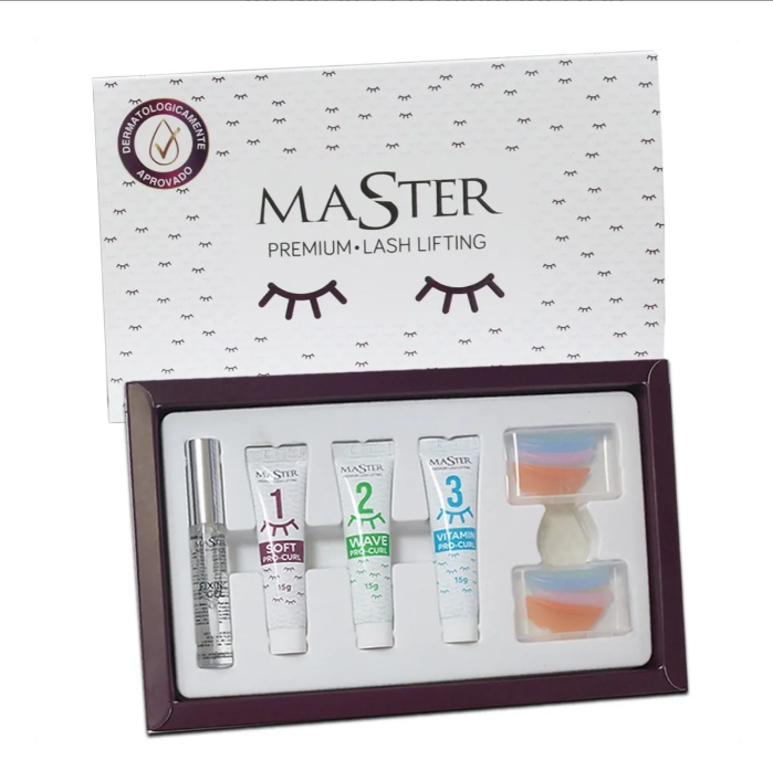 Kit Master Premium Kit Lash Lifting Pestanas E Brow Lamination Bordô